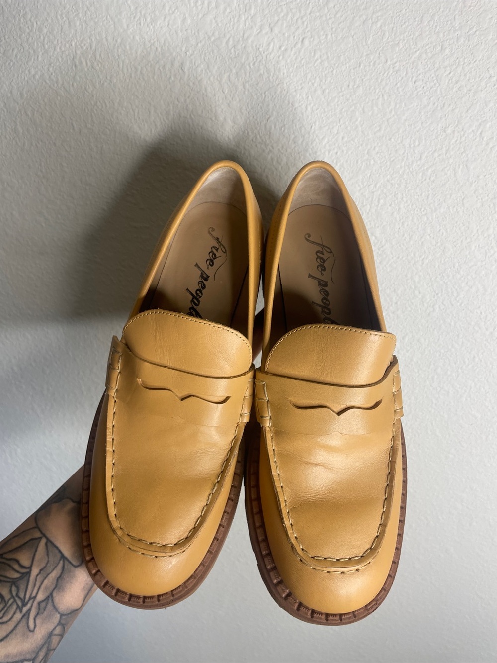 Free People | Women’s Lyra Lug Sole Loafers Size 8 - Picture 3 of 7